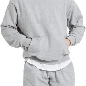 Men Hoodie Sweatshirt Loose Fit Fashion Pullover Hoodie Casual Long Sleeve Hooded Sweatshirt with Pocket