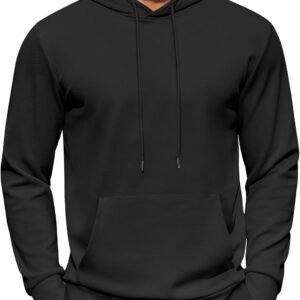 Men's Hoodie Long Sleeve Casual Pullover Hooded Sweatshirt Fashion Drawstring Hoodies with Pocket