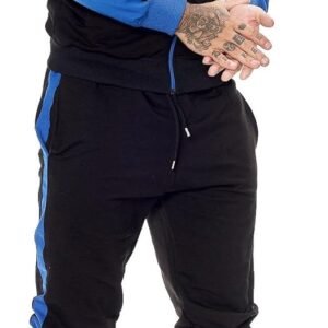 Sweatsuits for men set 2 piece Athletic Jogging suits Zip Up Track suit Comfy Jogger set Color Block outfits men