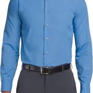 Men's Dress Shirt Regular Fit Poplin Solid